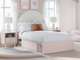 Hoover Furniture Outlet - Ashley Furniture - Wistenpine Full Upholstered Panel Bed with Storage - Full Upholstered Panel Bed with Storage - B1323B13